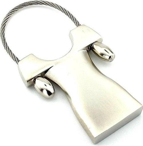 Düşük Kol Kadın Elbise Çelik Halatlı Metal Anahtarlık Kc977