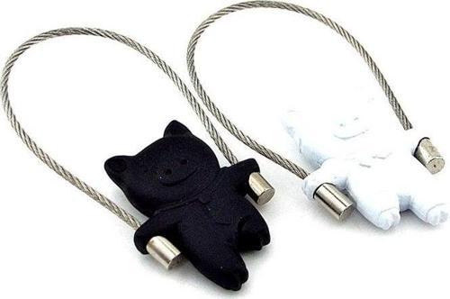Ip Atlayan Domuzcuklar Siyah Beyaz Metal Anahtarlık Seti Kc980