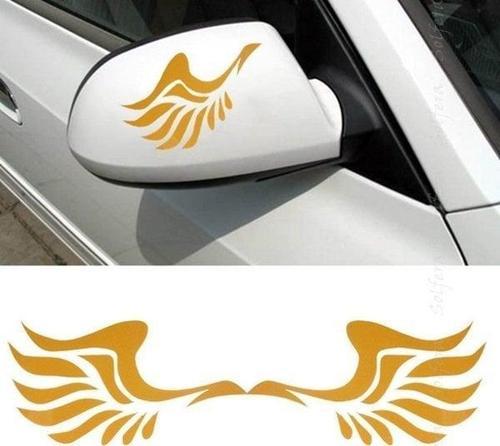 SARI MELEK KANADI OTOMOBİL YAN AYNALAR İÇİN ETİKET CS034