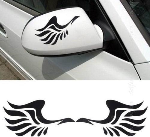 SİYAH MELEK KANADI OTOMOBİL YAN AYNA STİCKER ETİKET CS033