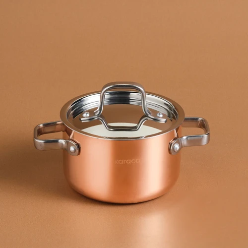 Powersteel 3Ply 316+ Çelik Mini Tencere 10 Cm Copper