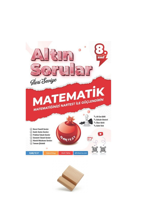 Nartest LGS 8. Sınıf Altın Sorular Matematik Soru Bankası + Telefon Standı