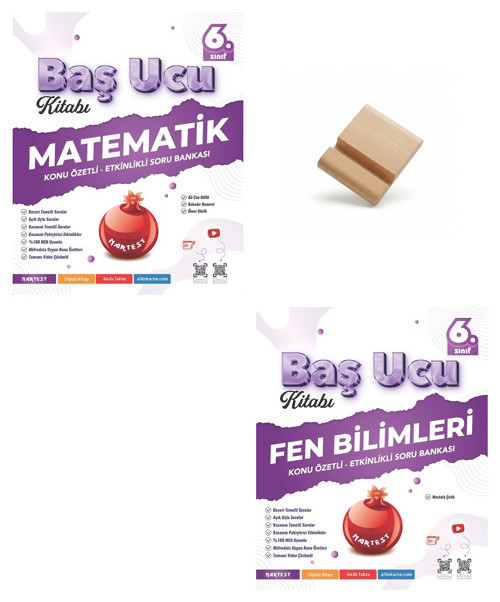 Nartest 6. Sınıf Baş Ucu Matematik ve Fen Bilimleri Soru Bankası + Telefon Standı