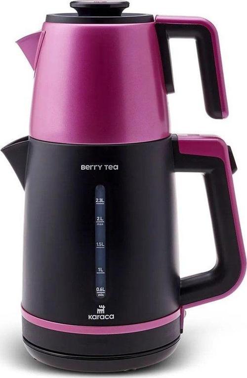 Berry Tea XL 2in1 Çelik Demlikli Çay Makinesi ve Kettle Pinkberry