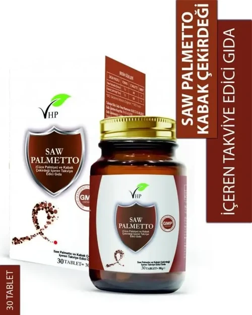 Saw Palmetto ve Kabak Çekirdeği İçeren Takviye Edici Gıda 30 Tablet