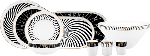 Streamline Girdap 59 Parça 12 Kişilik New Bone Yemek Takımı