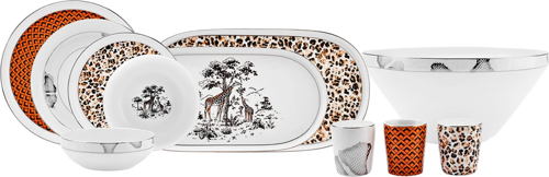 Streamline Safari 59 Parça 12 Kişilik New Bone Yemek Takımı