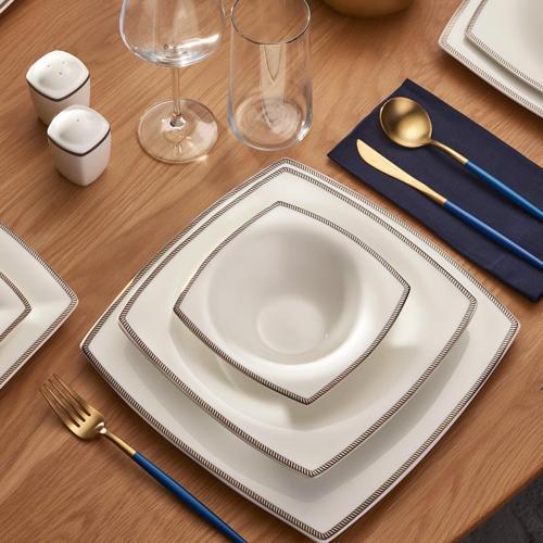 Fine Pearl Norma 62 Parça 12 Kişilik Yemek Takımı Gold