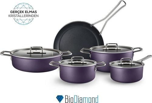 Mastermaid BioDiamond 9 Parça Tencere Seti Grape Purple