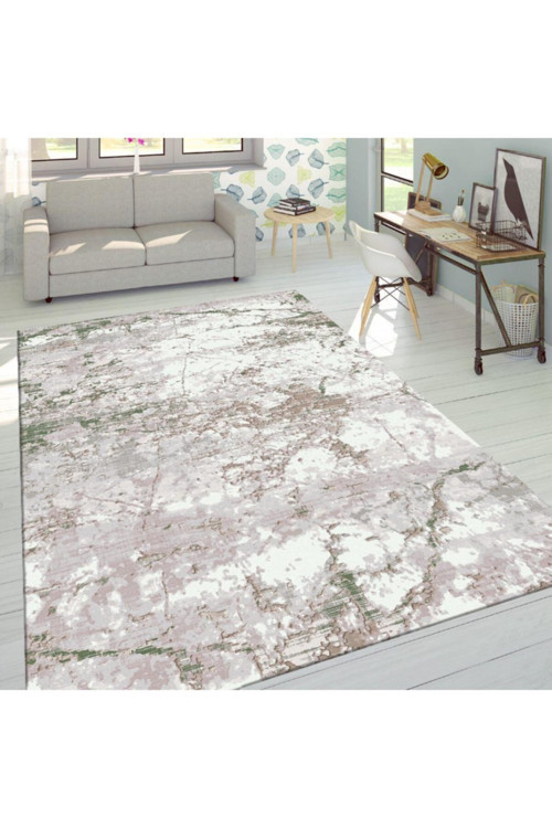 Yeşil Gri Modern Halı - Dk97064