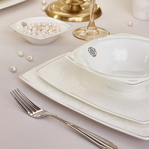 Fine Pearl Hailey 62 Parça 12 Kişilik Yemek Takımı Gold