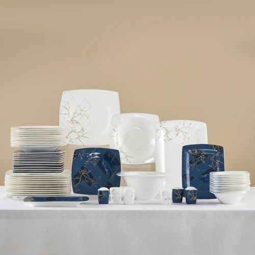 Fine Pearl Midnight 58 Parça 12 Kişilik Yemek Takımı Gold