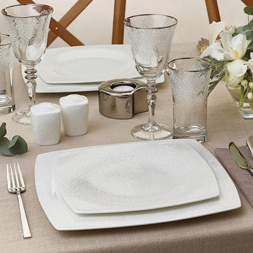 Fine Pearl Valentina 62 Parça 12 Kişilik İnci Yemek Takımı Kare