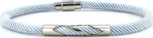 AÇIK GRİ ÖRGÜ İPLİ METAL ÇENTİK MIKNATISLI ERKEK BİLEKLİK M027R