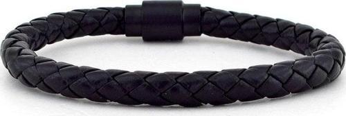 FULL SİYAH DERİ ERKEK BİLEKLİK MIKNATISLI BT055