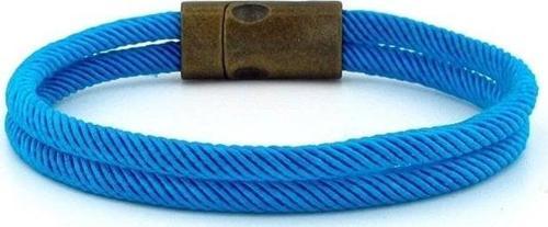 GÖK MAVİ İKİ SIRALI METAL MIKNATISLI ERKEK BİLEKLİK M013R