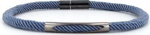 GRİ ÖRGÜ İPLİ ANTRASİT METAL MIKNATISLI ERKEK BİLEKLİK M028B