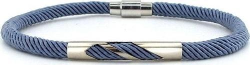 GRİ ÖRGÜ İPLİ METAL ÇENTİK MIKNATISLI ERKEK BİLEKLİK M027B
