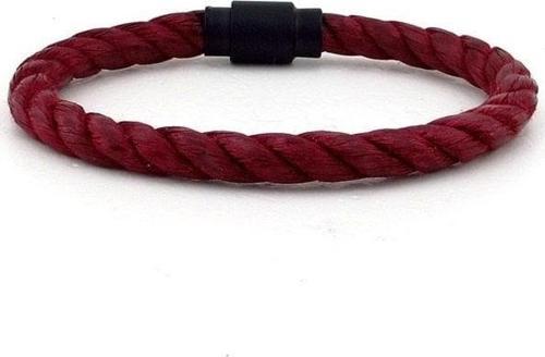 BORDO HALAT SİYAH METAL MANYETİK KLİPS ERKEK BİLEKLİK BT385
