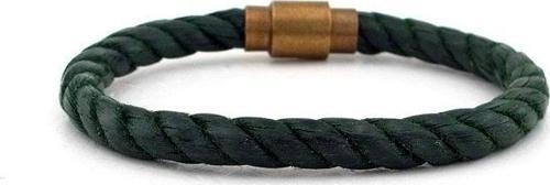 HAKİ YEŞİL HALAT BRONZ METAL MIKNATISLI ERKEK BİLEKLİK BT423