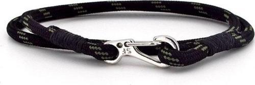HAKİ YEŞİL SİYAH PARACORD METAL KANCA SARMA ERKEK BİLEKLİK M011C