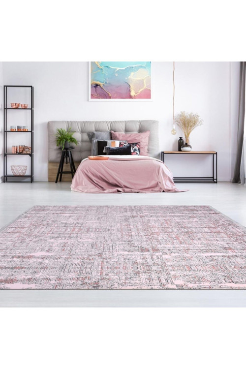 Pudra Gri Modern Halı - Dk917004