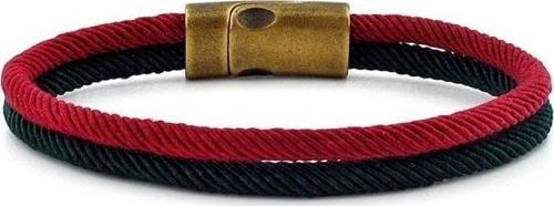 BORDO YEŞİL İKİ SIRALI METAL MIKNATIS ERKEK BİLEKLİK M014V