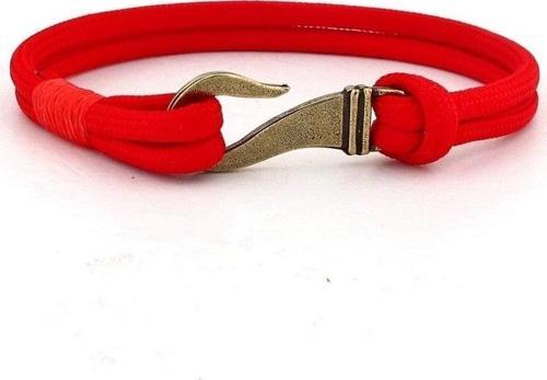 BRONZ METAL KANCA KIRMIZI PARACORD ERKEK BİLEKLİK BT615