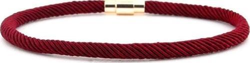 İNCE BORDO ÖRGÜ İP SARI MANYETİK KLİPS ERKEK BİLEKLİK BT458