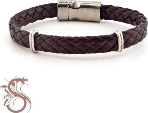 KAHVE DERİ MIKNATISLI METAL ERKEK BİLEKLİK BT320