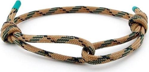 Kahve Yeşil Paracord Ayarlanabiir Bağlama Erkek Bileklik M050F