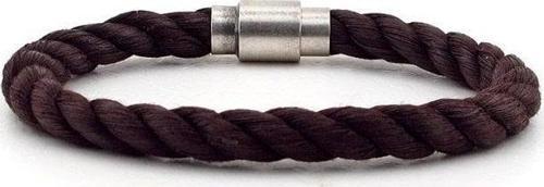 KAHVERENGİ HALAT METAL MANYETİK KLİPS ERKEK BİLEKLİK BT342
