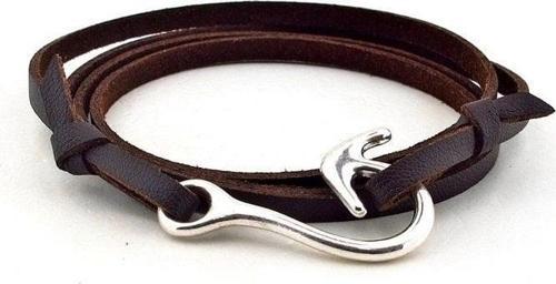 KAHVERENGİ ORJ DERİ KANCALI ERKEK BİLEKLİK BT313