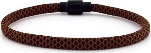 KAHVERENGİ SİYAH PARACORD İPLİ MIKNATISLI ERKEK BİLEKLİK M012F