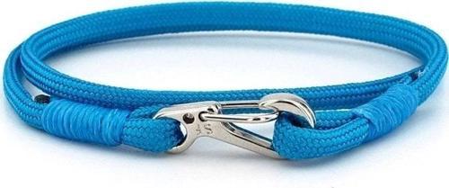 MAVİ PARACORD METAL KANCA İKİ SIRA SARMA ERKEK BİLEKLİK M011N
