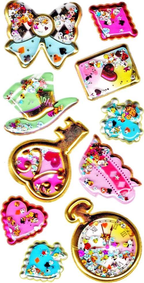 Sticker Kabartmalı Stiker Defter, Planlayıcı Etiket (pullu-805) - 17X9 cm - Anahtar Saat Şans