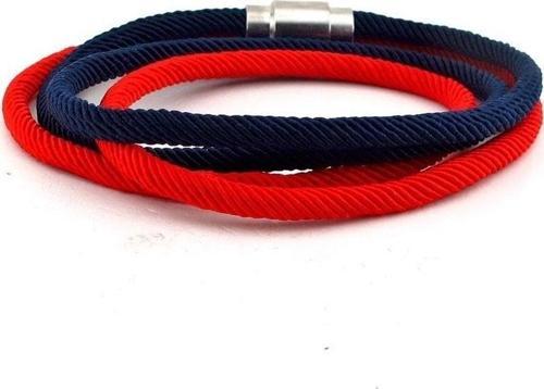 KIRMIZI LACİVERT SARMA MIKNATISLI KLİPS ERKEK BİLEKLİK BT628