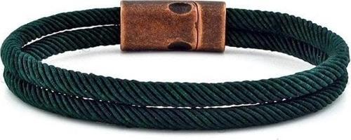 KOYU YEŞİL İKİ SIRALI METAL MIKNATISLI ERKEK BİLEKLİK M013E