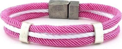 PEMBE BEYAZ BEYAZ ÜÇ SIRA HALAT İP ERKEK BİLEKLİK M009H