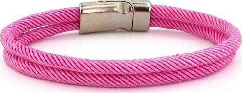 PEMBE İKİ SIRALI METAL MIKNATISLI ERKEK BİLEKLİK M013K