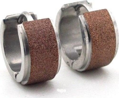 ROSE SİMLİ TASARIM 7mm KALINLIK ÇELİK HALKA KÜPE E622