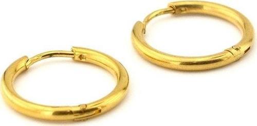 SARI RENKLİ ÇELİK 18mm GENİŞ BOY İNCE HALKA ERKEK KÜPE E762