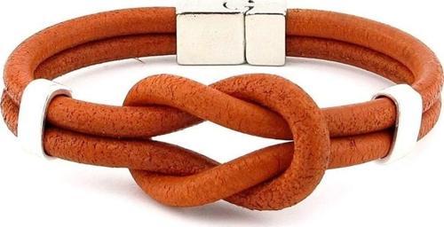 Tarçın Renkli Alaçatı Düğüm Orjinal Deri Erkek Bileklik M052J