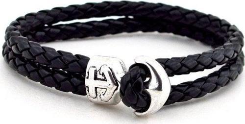 TASARIM HAKİKİ DERİ ÇAPALI ERKEK BİLEKLİK BT068