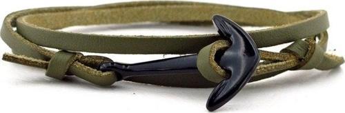 SİYAH METAL ÇAPALI ORJİNAL HAKİ YEŞİL DERİ ERKEK BİLEKLİK BT450