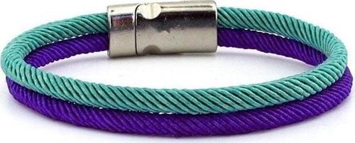 TURKUAZ MOR İKİ SIRA METAL MIKNATISLI ERKEK BİLEKLİK M014S