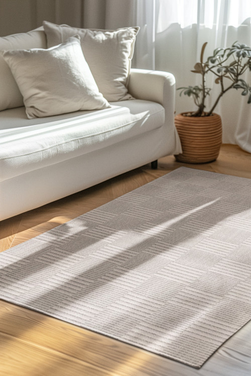 Evisa İnce Ve Şık Sisal Dokuma Kilim – Kolay Temizlik, Robot Süpürge Uyumlu