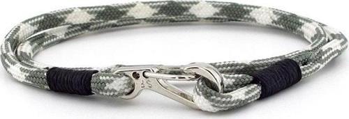 YEŞİL BEYAZ PARACORD METAL KANCA İKİ SIRA ERKEK BİLEKLİK M011G
