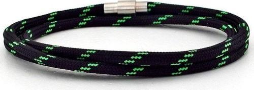 SİYAH YEŞİL DESEN PARACORD ÜÇ SIRA ERKEK BİLEKLİK BT532
