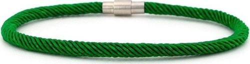 YEŞİL ÖRGÜLÜ İP METAL MANYETİK KLİPS ERKEK BİLEKLİK BT459